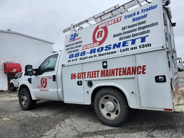 Rosnett service truck used for on-site fleet maintenance and roadside repairs